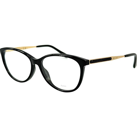 Jimmy Choo JC379 Womens Plastic Eyeglass Frame 0807 Black 54-15 Italy - Picture 1 of 6